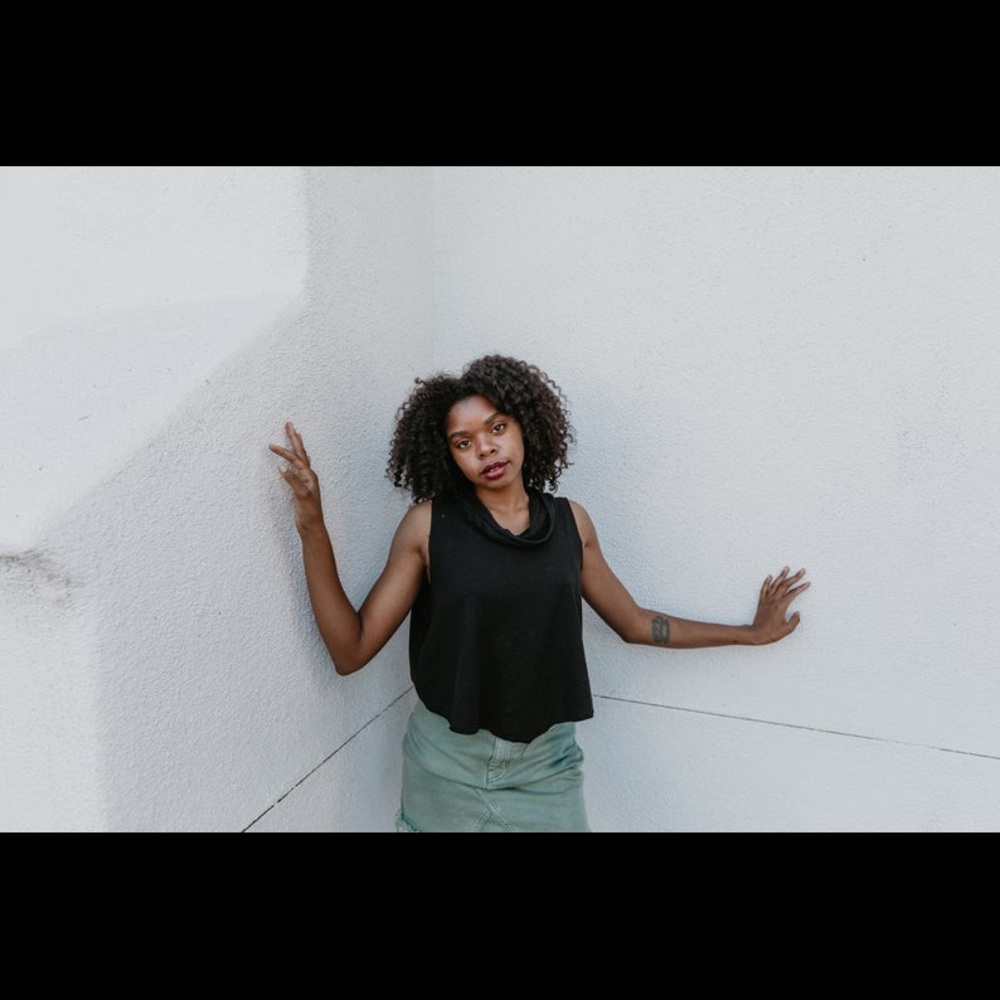 Devi Crop - designer hemp cowl neck top